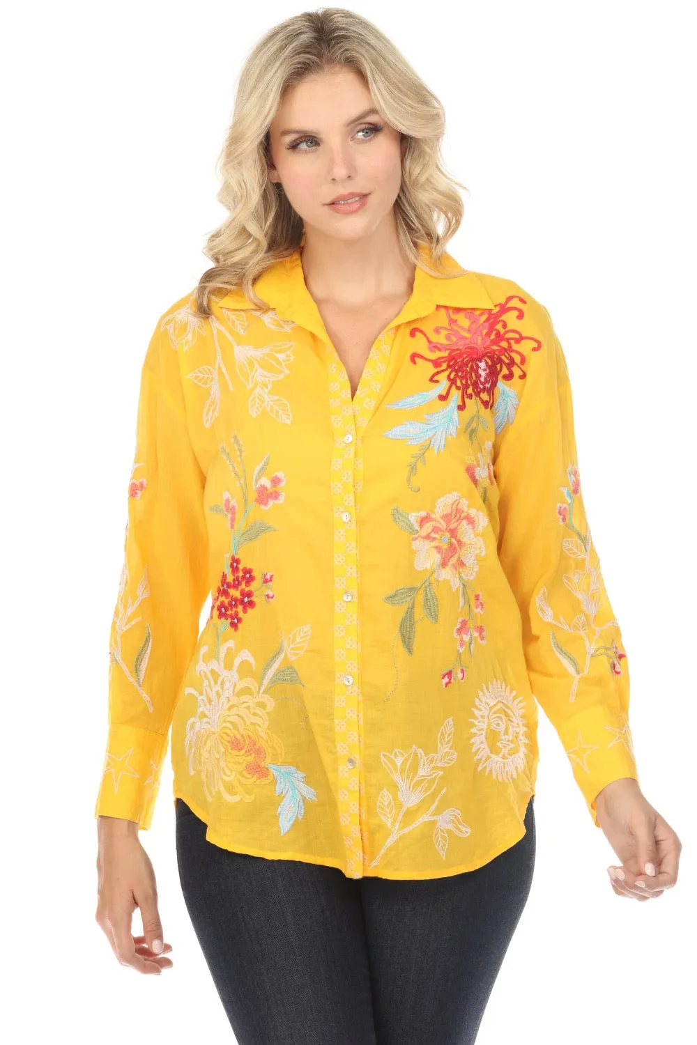 Johnny Was Workshop Malory Relaxed Seamed Shirt W10724