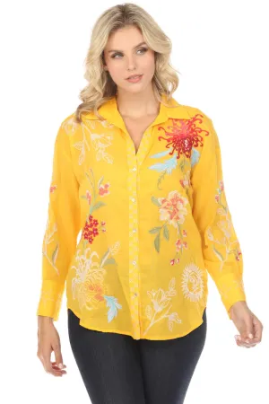 Johnny Was Workshop Malory Relaxed Seamed Shirt W10724