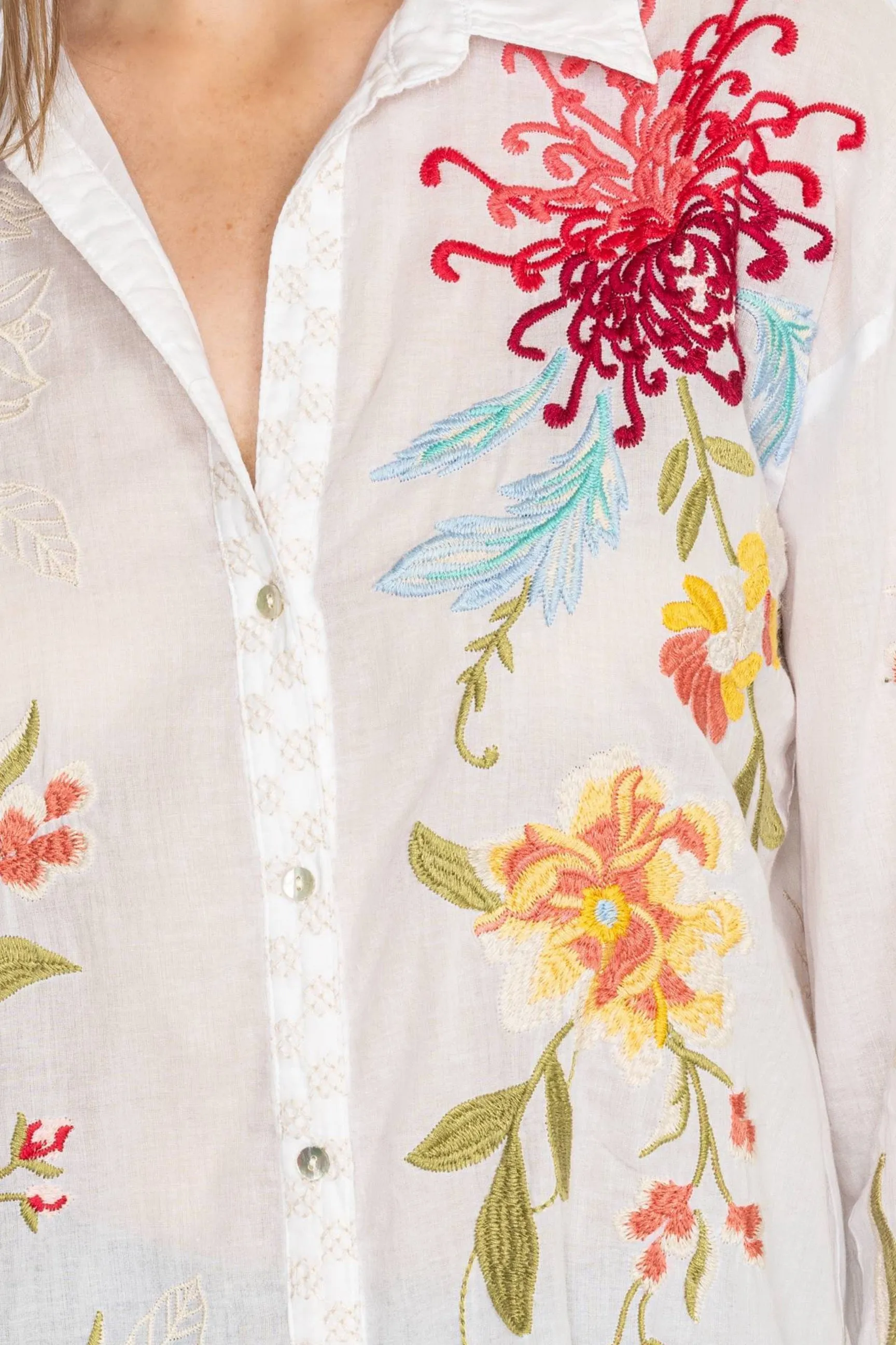 Johnny Was Workshop Malory Relaxed Seamed Shirt W10724