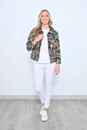 JOVANNE Black Bohemian Cotton Jean Jacket