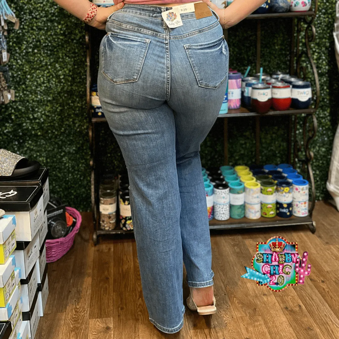 Judy Blue High Waist Straight Leg Medium Denim