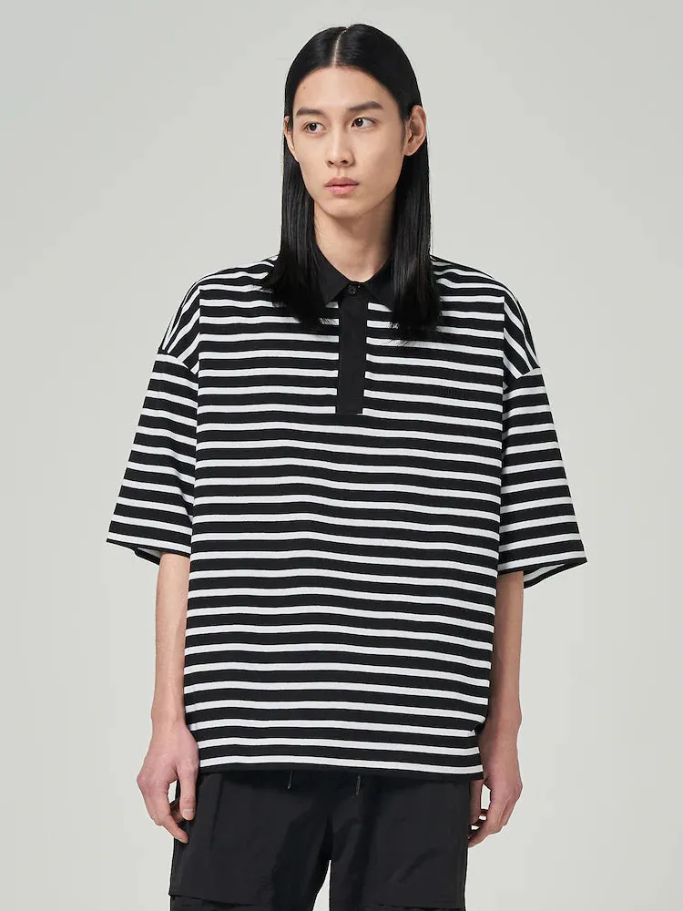 JuunJ Skin Stripe Collar T-shirt
