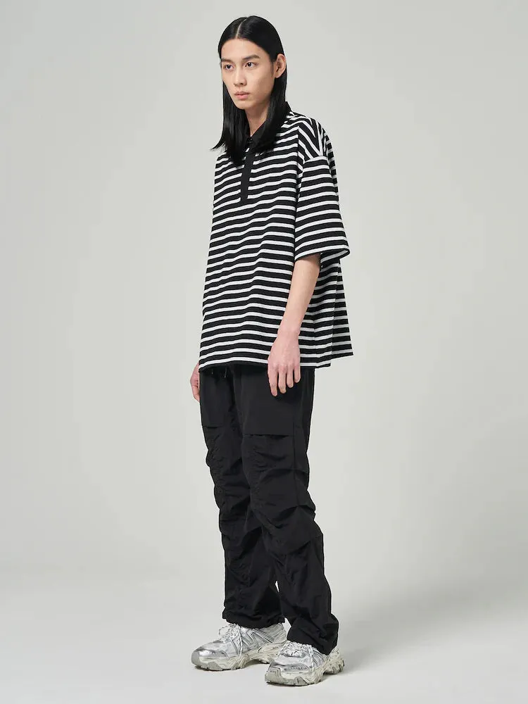 JuunJ Skin Stripe Collar T-shirt