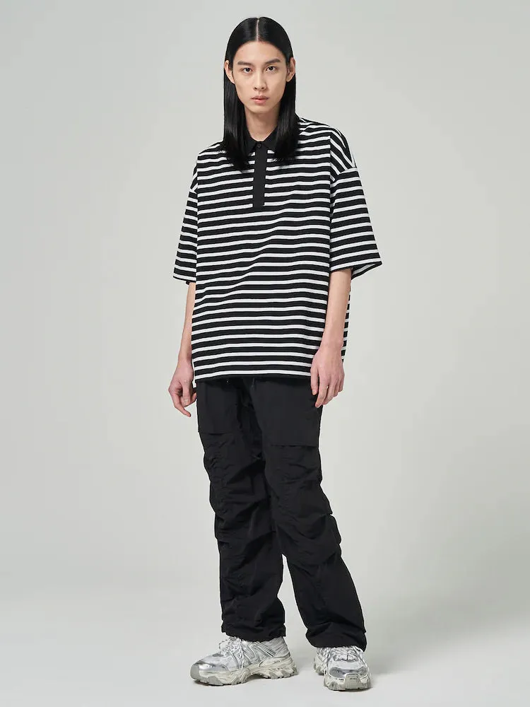 JuunJ Skin Stripe Collar T-shirt