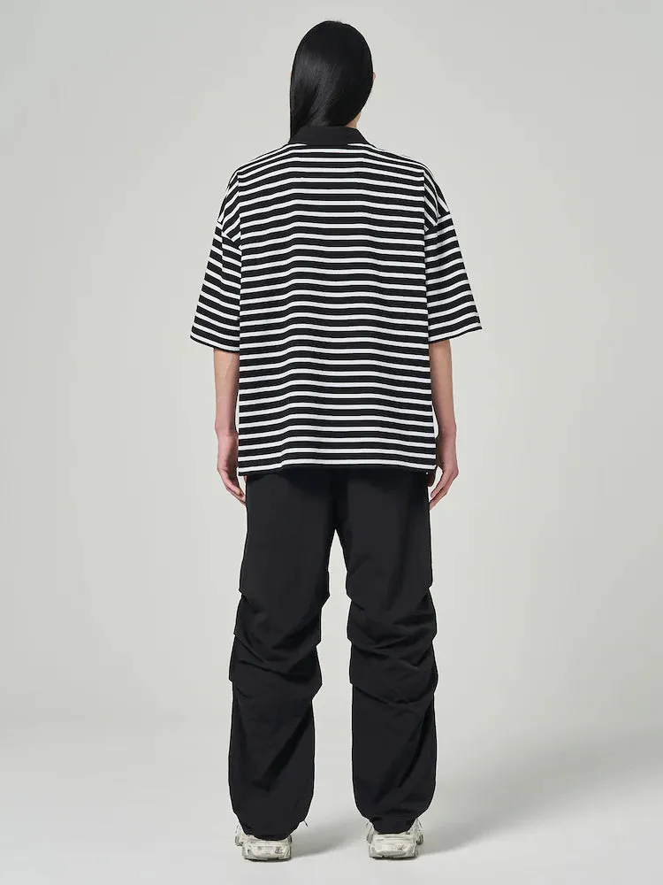 JuunJ Skin Stripe Collar T-shirt