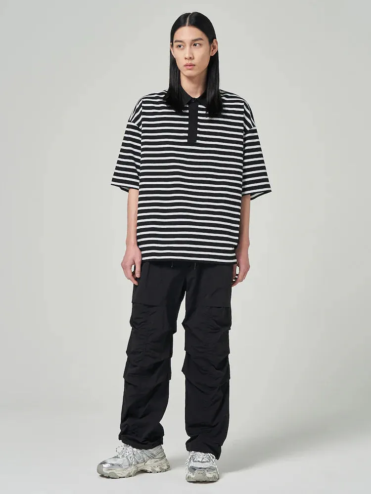 JuunJ Skin Stripe Collar T-shirt
