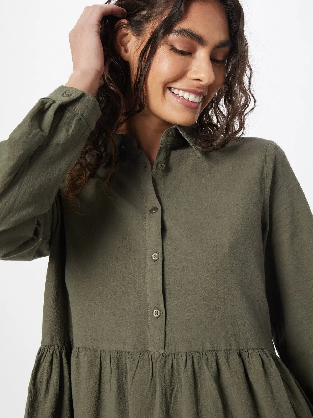 Kaffe Naya shirt-dress, khaki