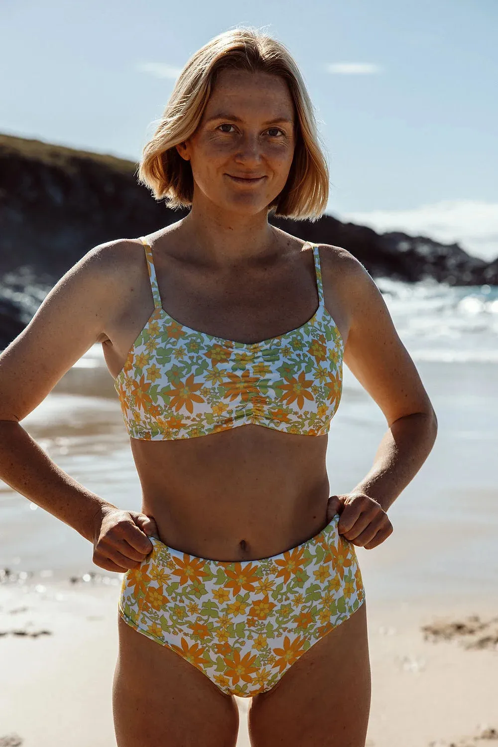 Kailani Top | Reversible | in Lemon Myrtle & Yellow