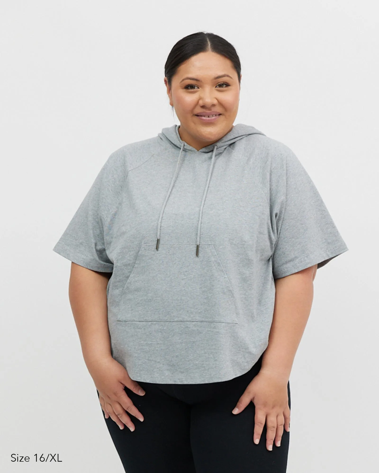 Kallie Hoodie Tee - Grey Marle