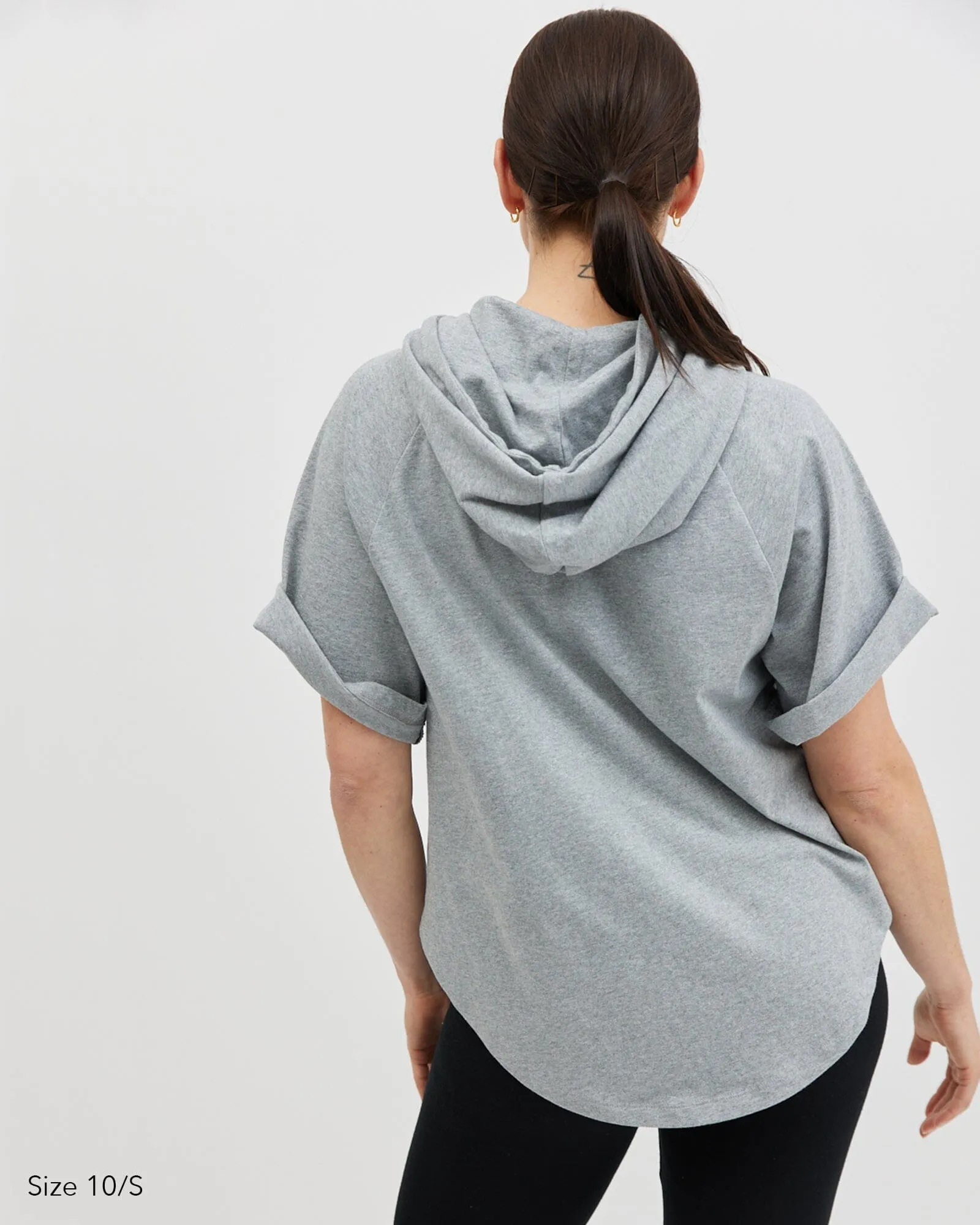 Kallie Hoodie Tee - Grey Marle