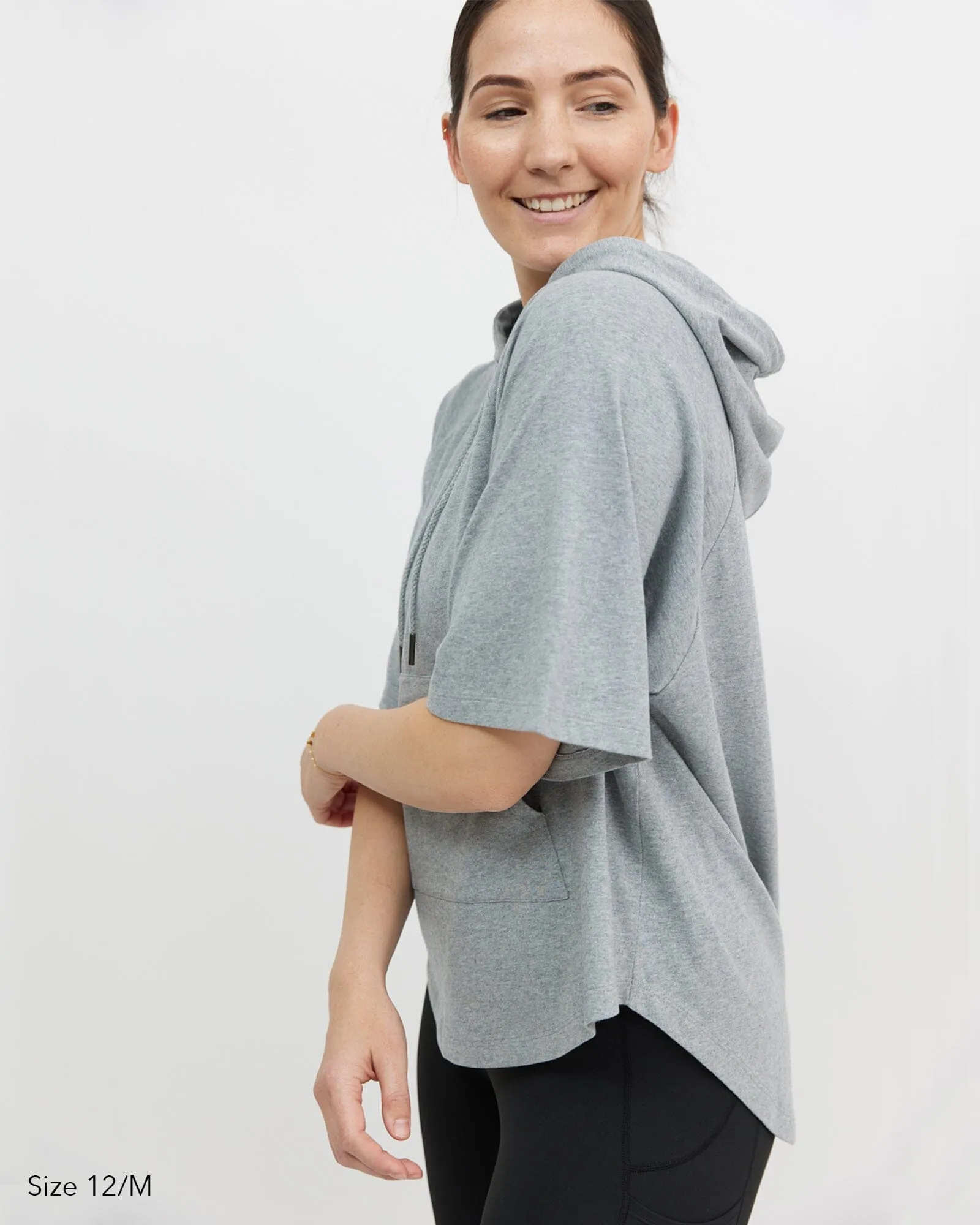 Kallie Hoodie Tee - Grey Marle