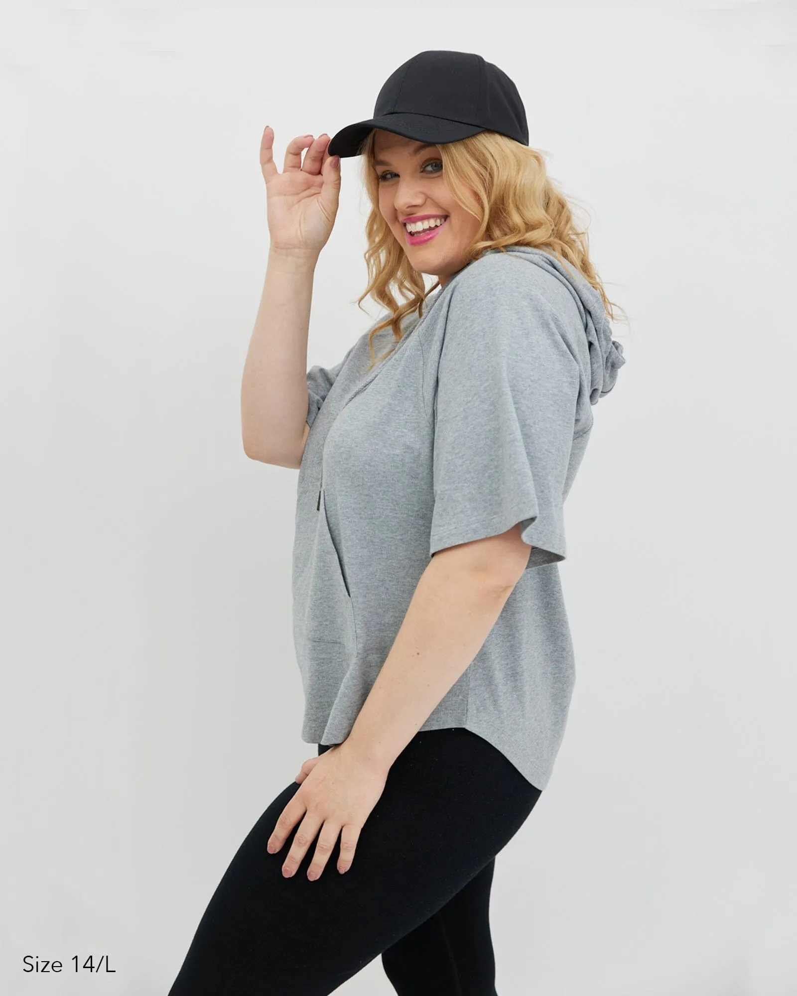 Kallie Hoodie Tee - Grey Marle