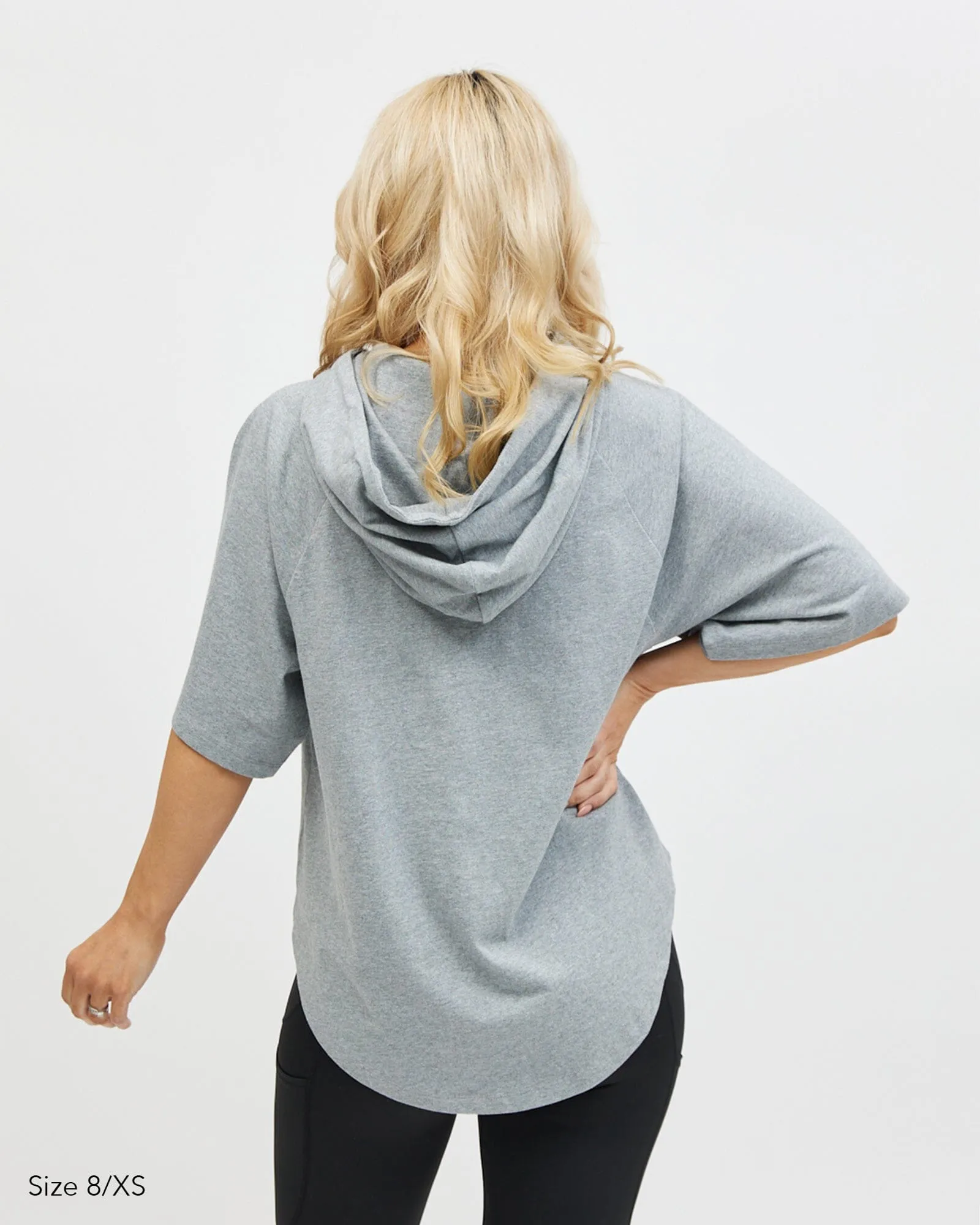Kallie Hoodie Tee - Grey Marle