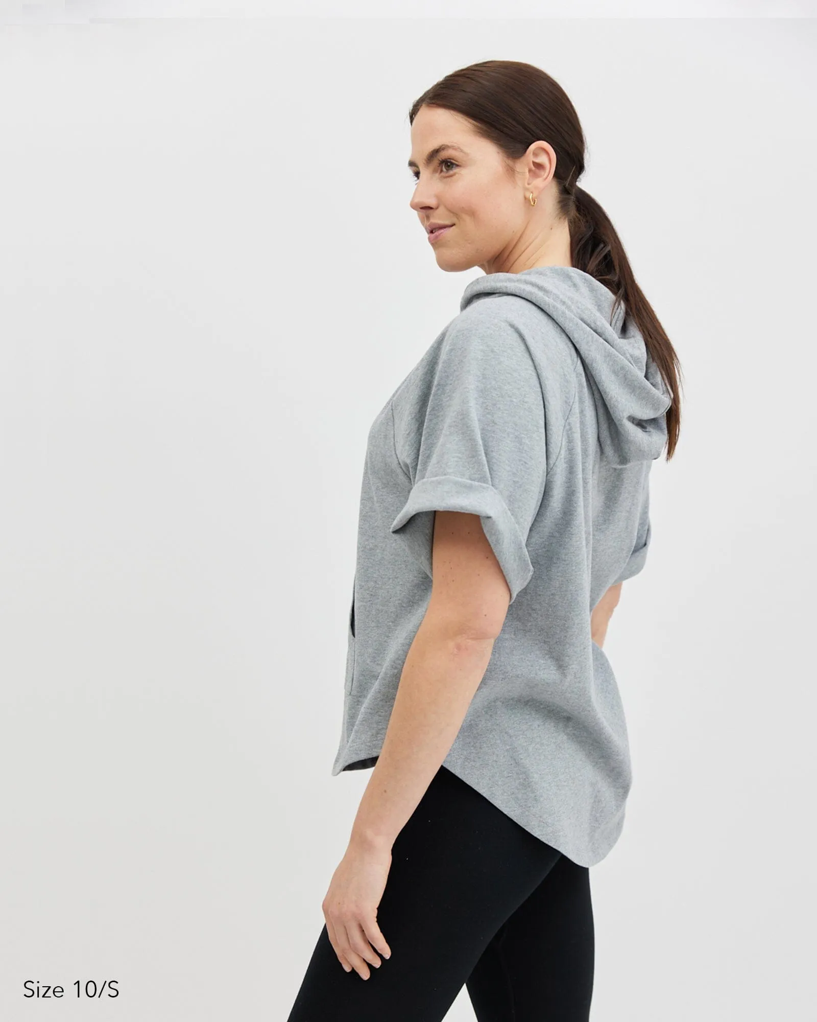 Kallie Hoodie Tee - Grey Marle