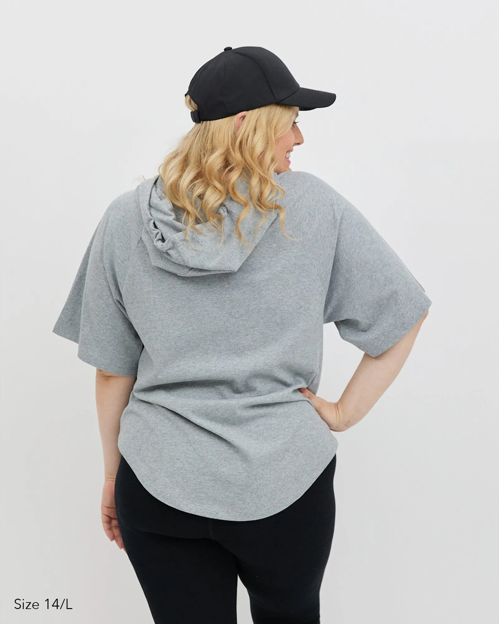 Kallie Hoodie Tee - Grey Marle