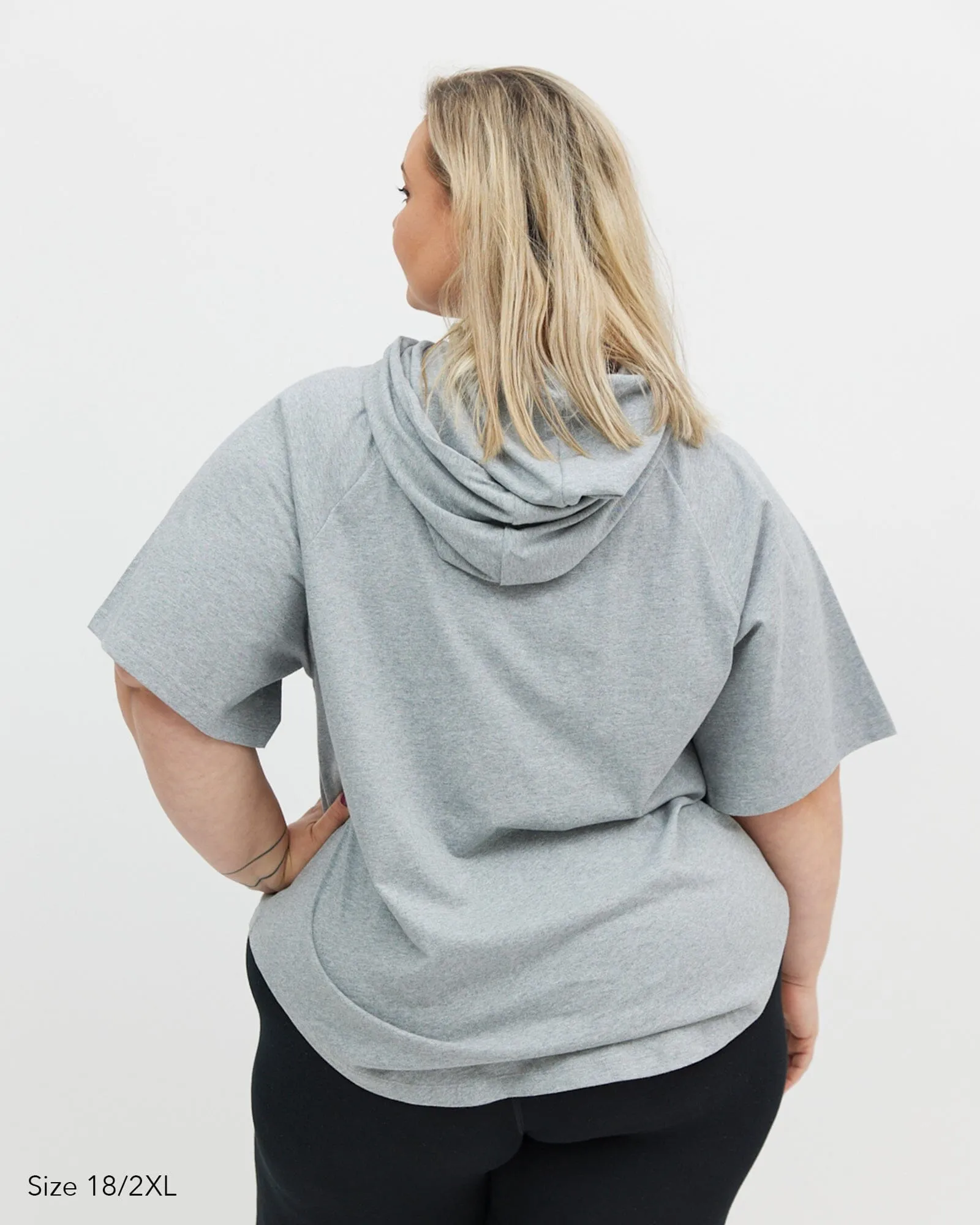 Kallie Hoodie Tee - Grey Marle