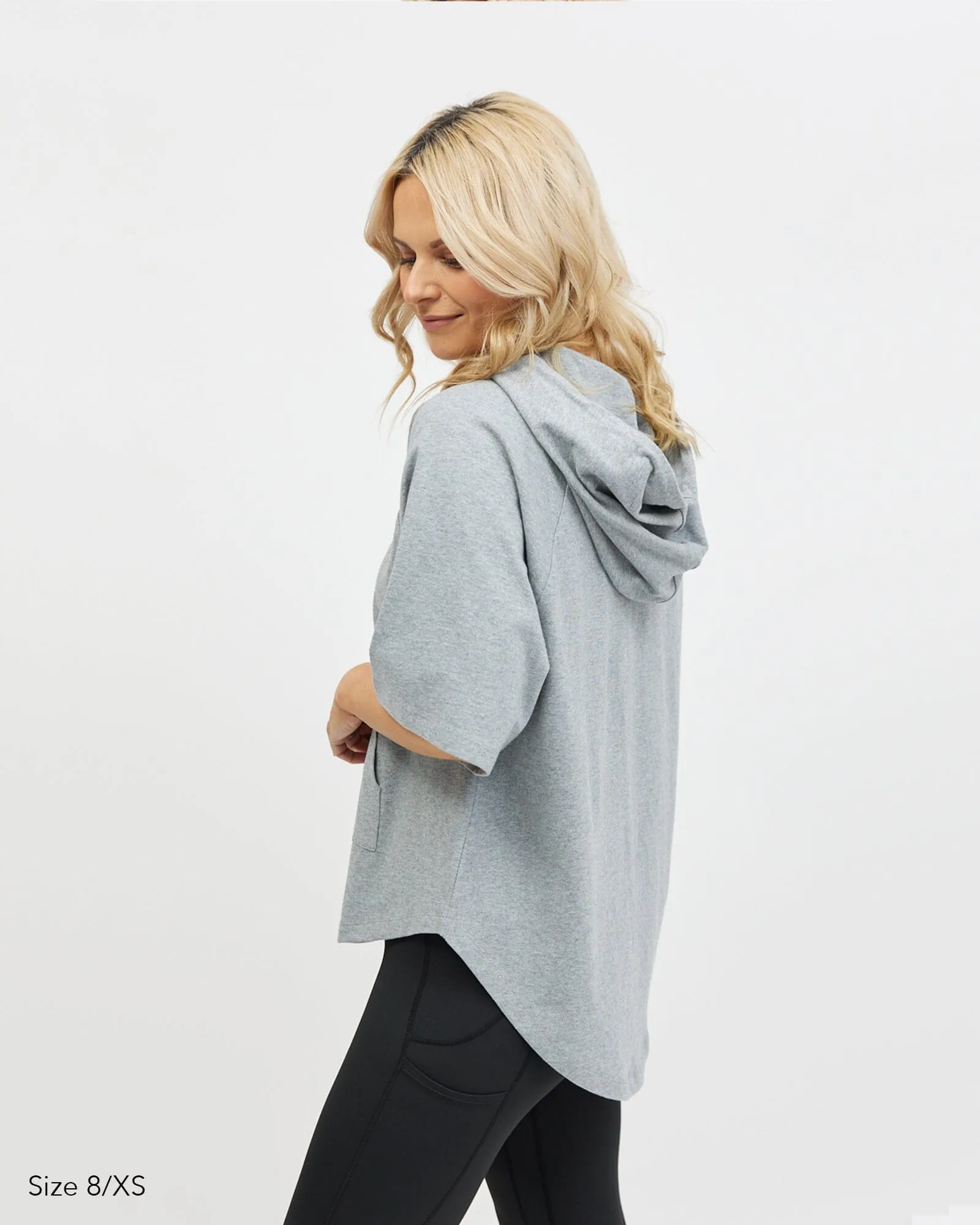 Kallie Hoodie Tee - Grey Marle
