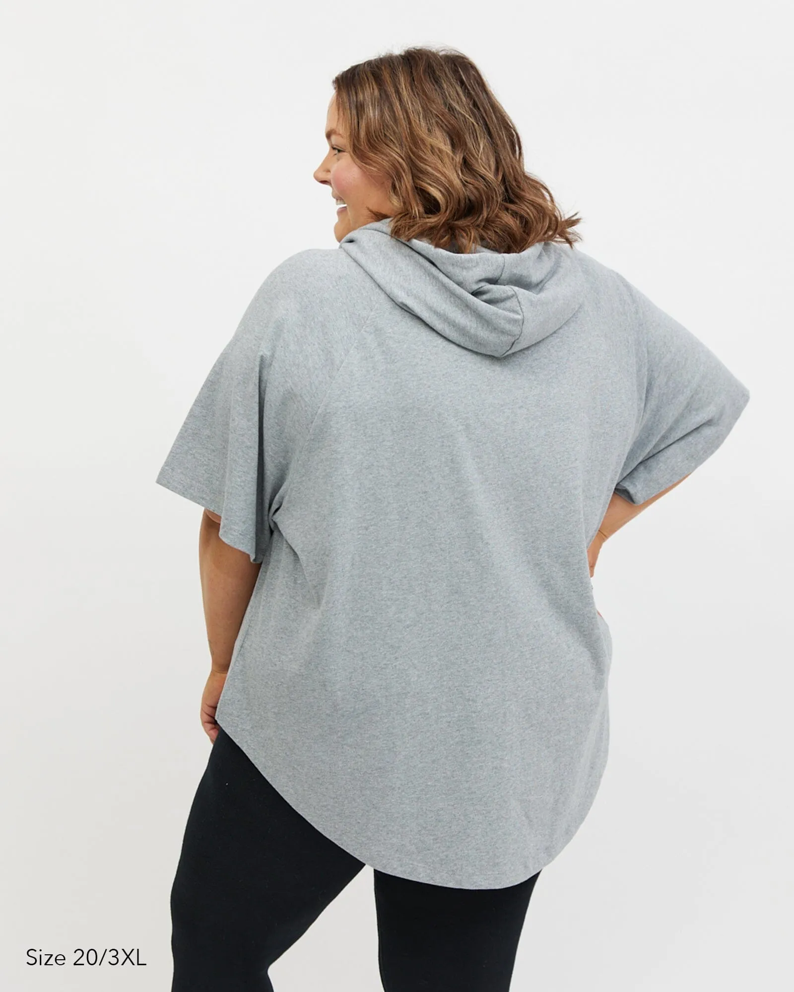 Kallie Hoodie Tee - Grey Marle