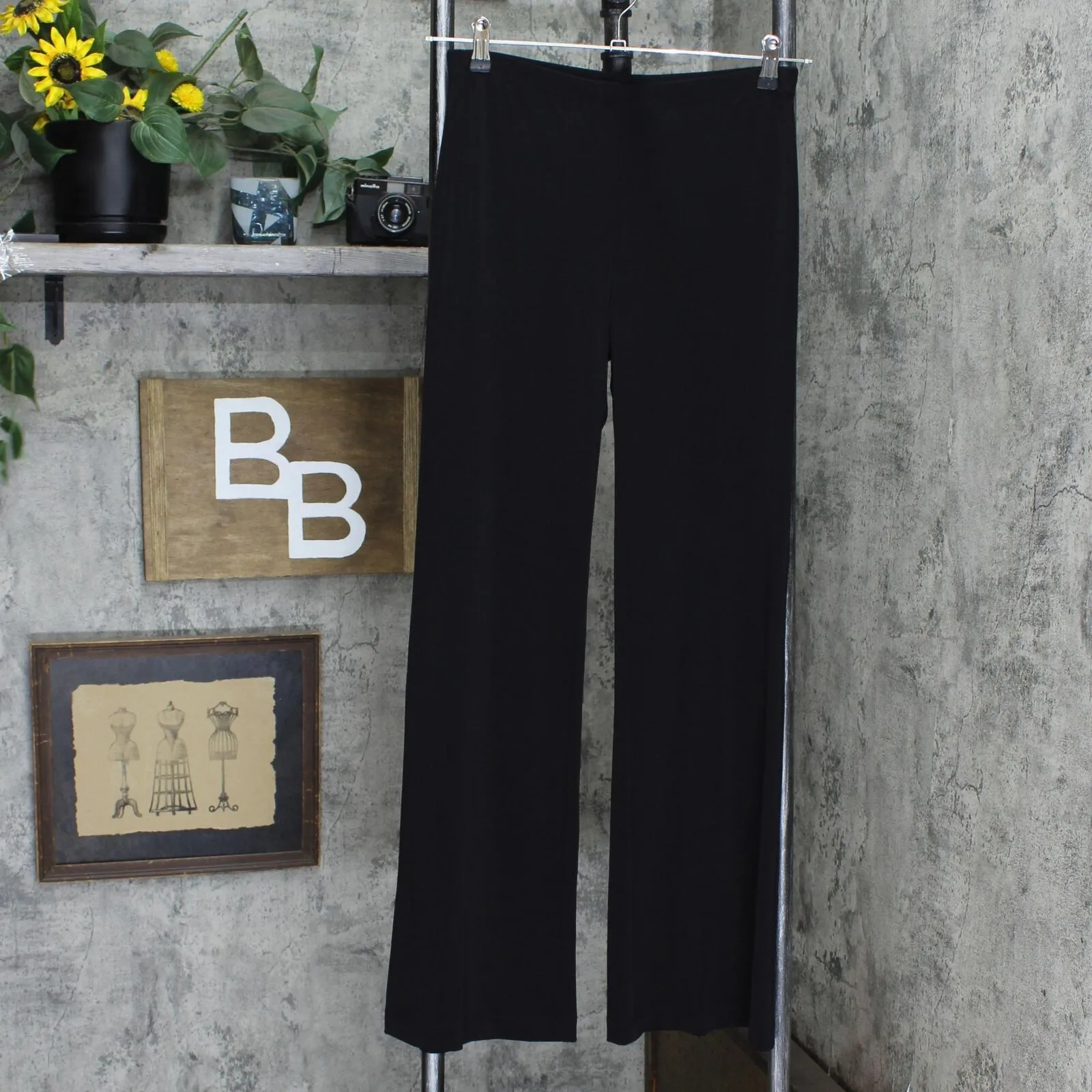 Karen Kane Wide Leg Pull On Crepe Pants Leggings