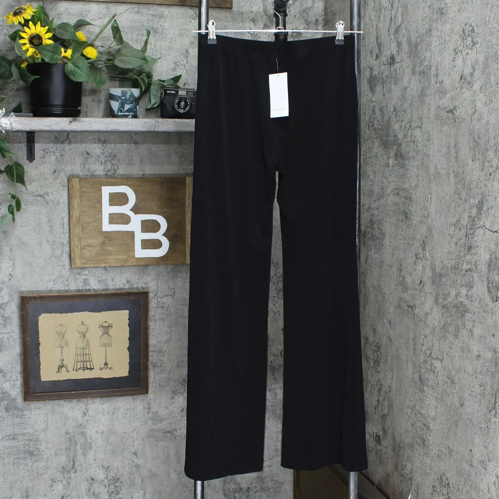 Karen Kane Wide Leg Pull On Crepe Pants Leggings