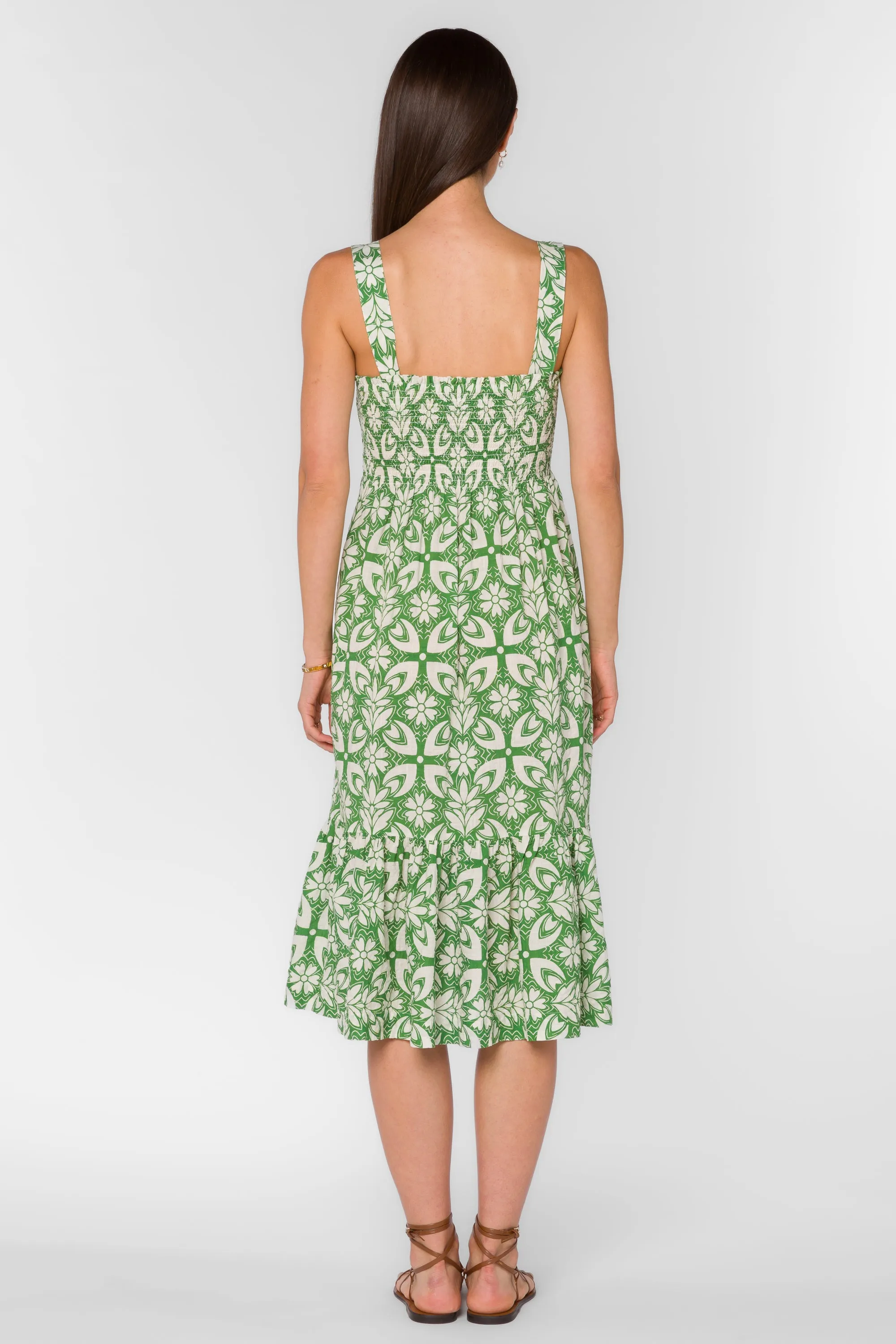 Kehlani Green Geo Dress