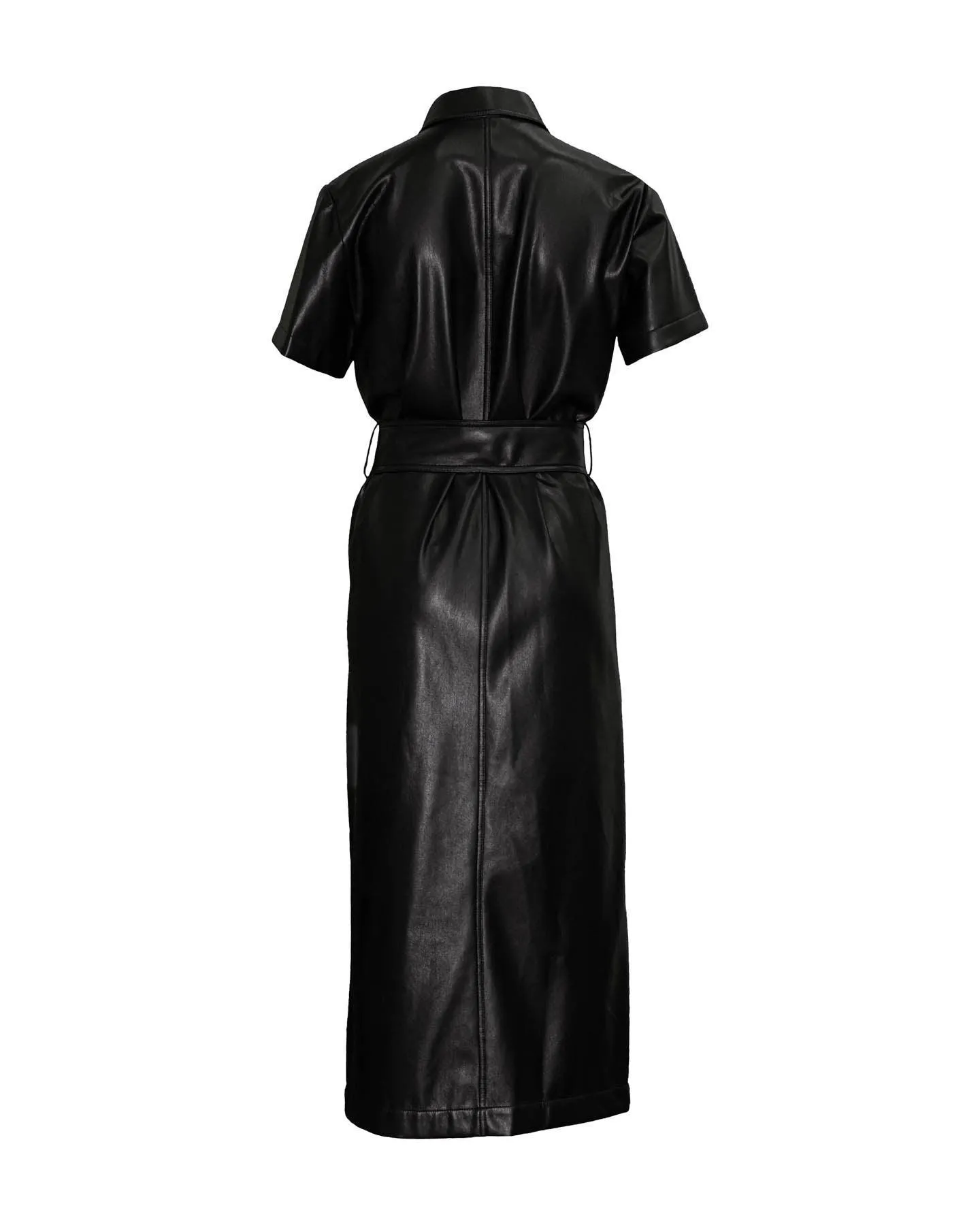 Keleni Pleather Shirt Dress