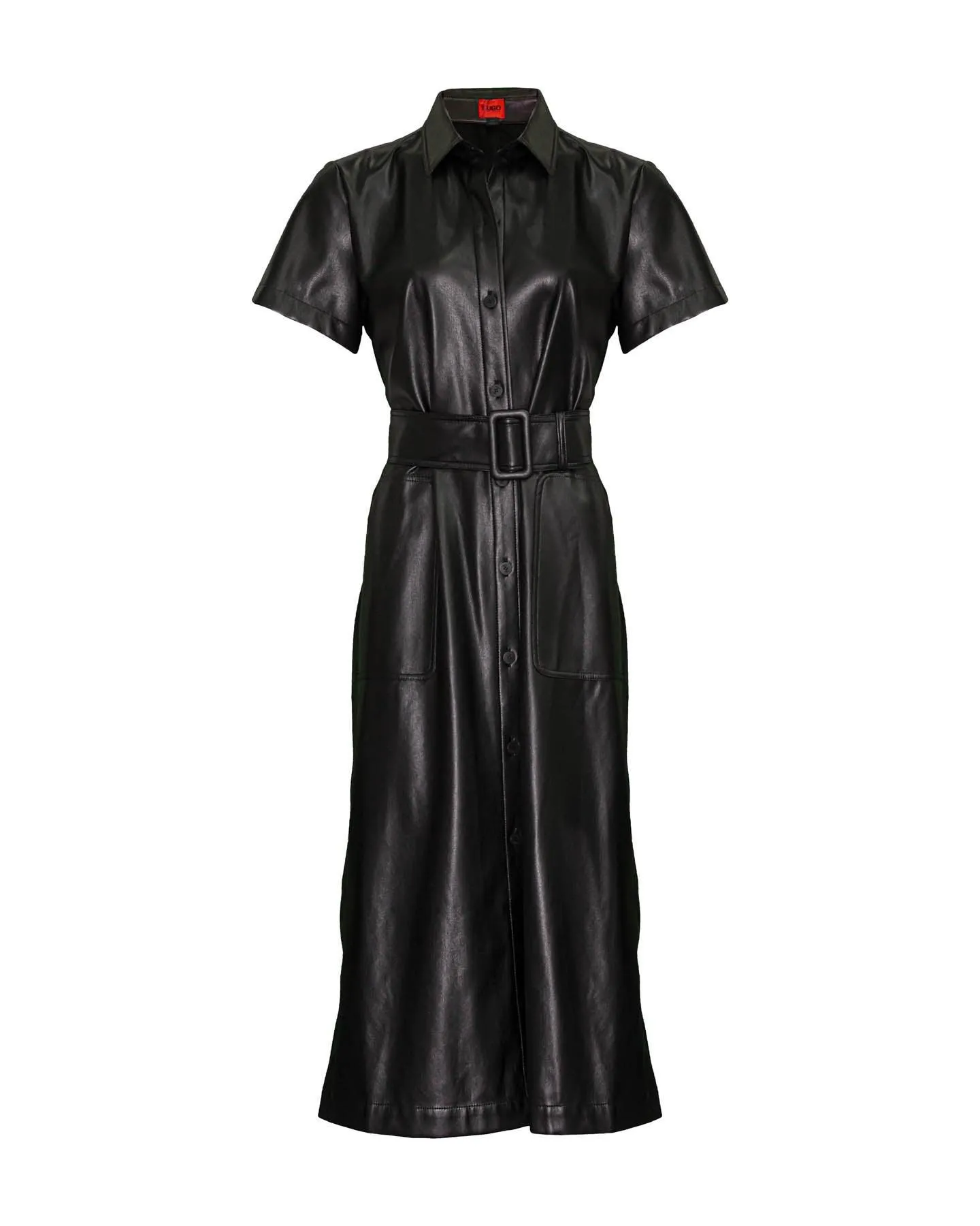 Keleni Pleather Shirt Dress