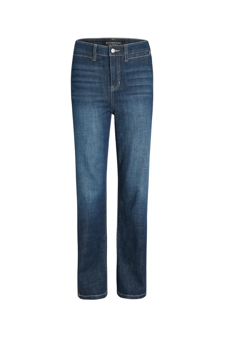 Kennedy Hi-Rise Straight Jean - Castle Wash