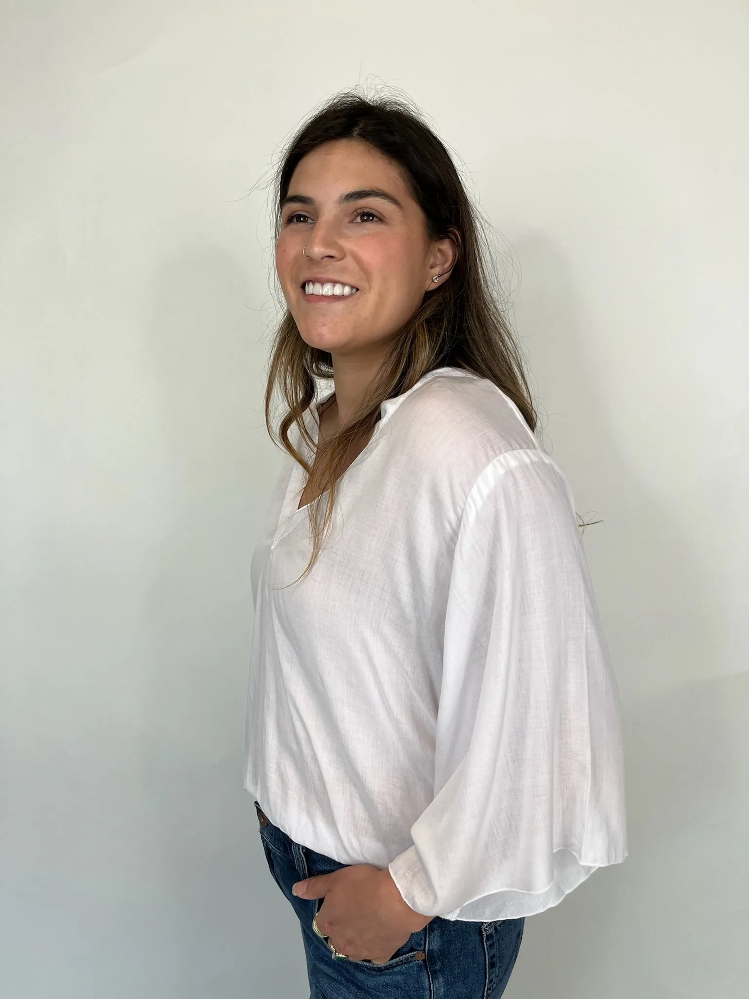 Khush Kiely Top Solid White