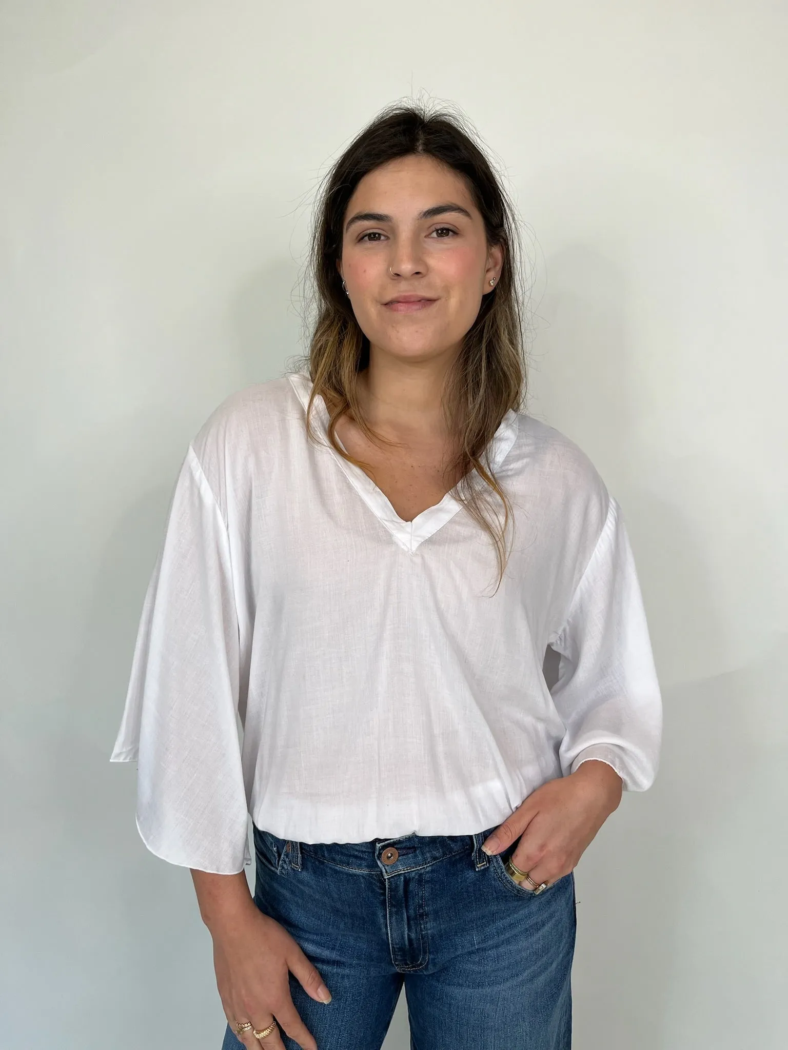 Khush Kiely Top Solid White