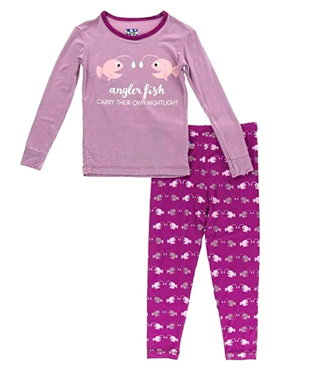 Kickee Pants Long Sleeve Pond Angler Fish Pajama Set
