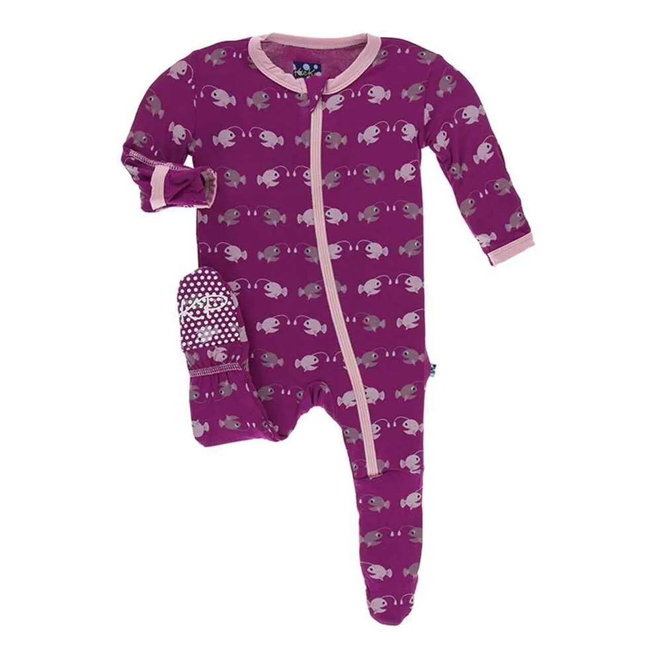Kickee Pants Long Sleeve Pond Angler Fish Pajama Set