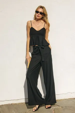Kimmy Wide Leg Belted Pants