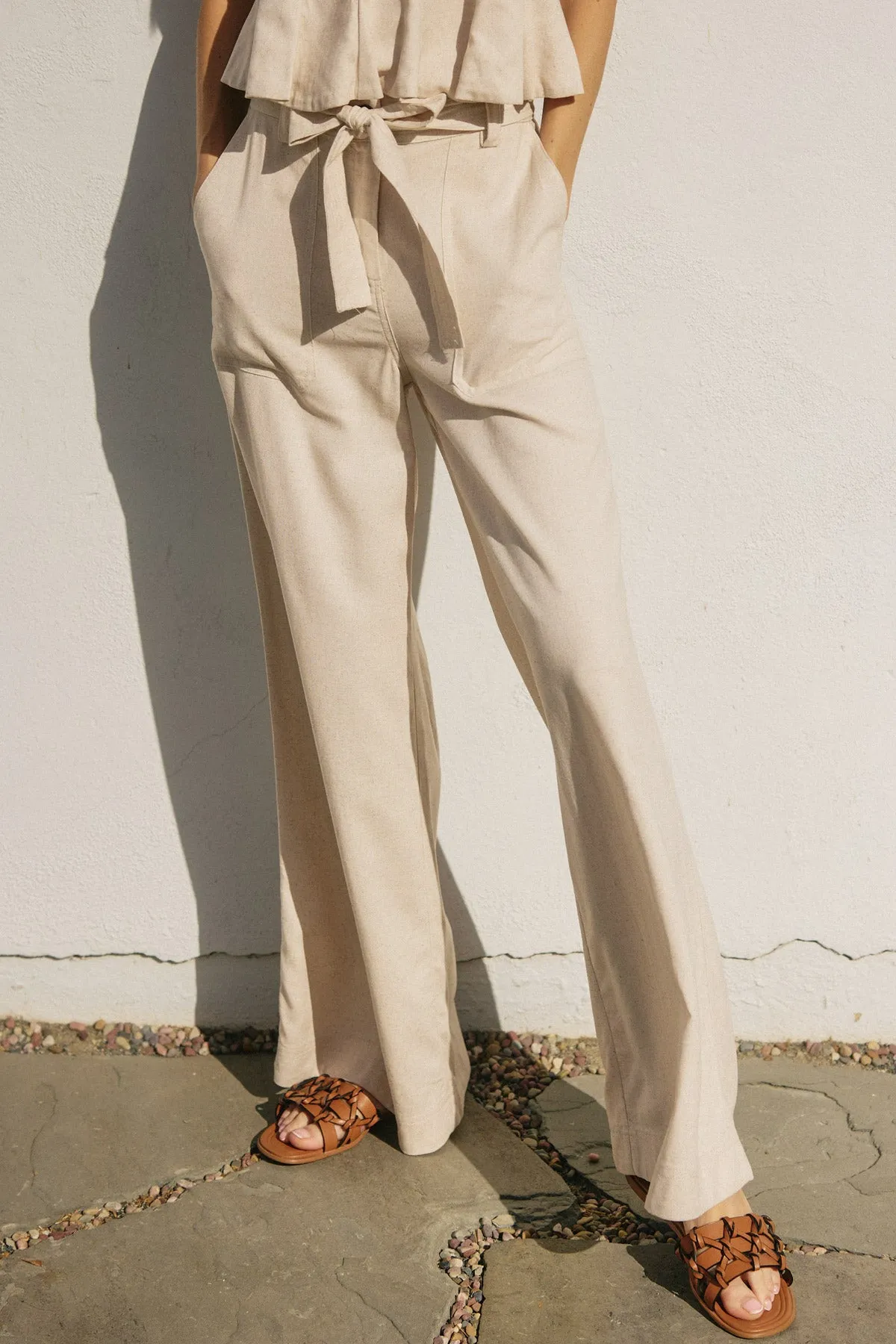 Kimmy Wide Leg Belted Pants