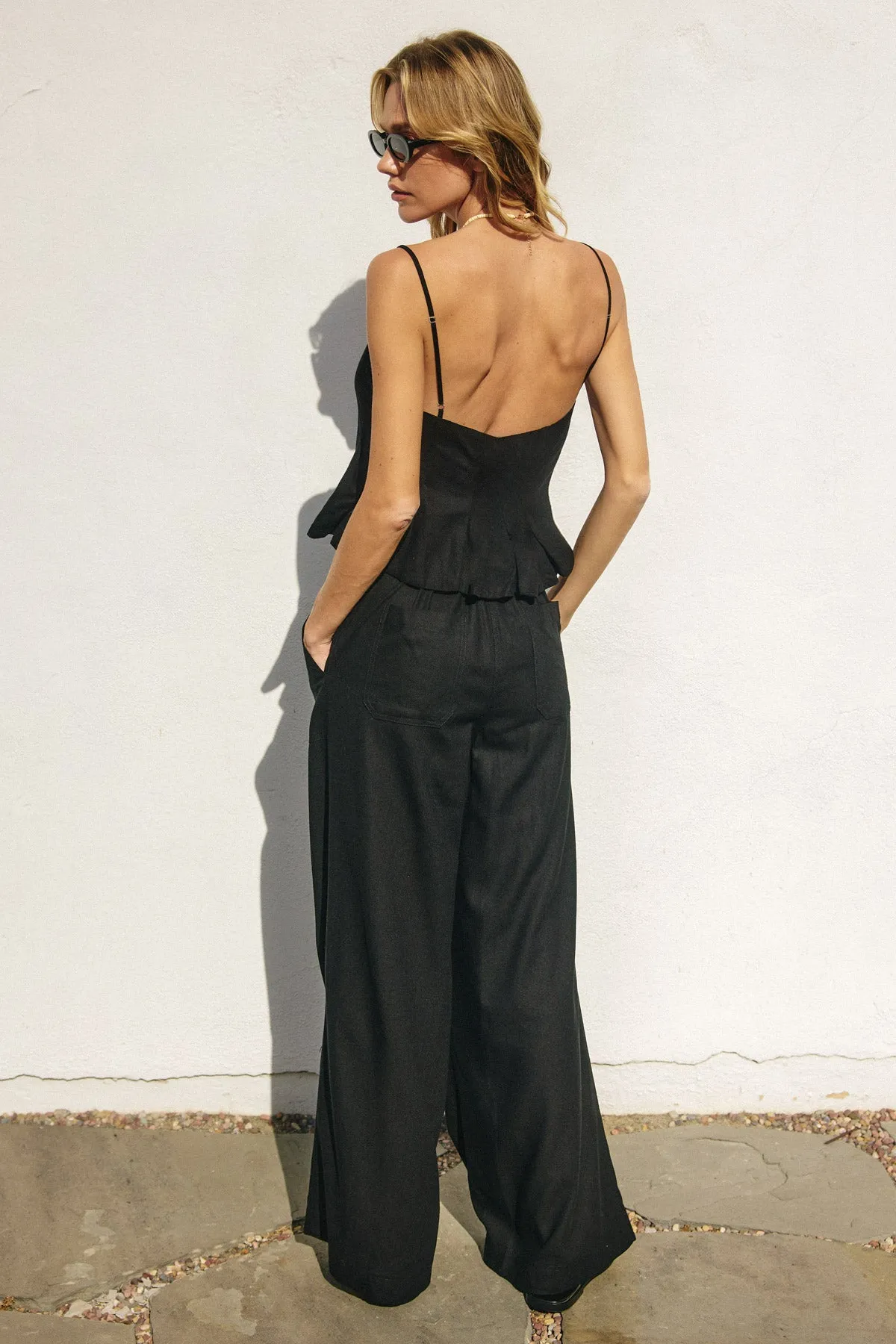 Kimmy Wide Leg Belted Pants