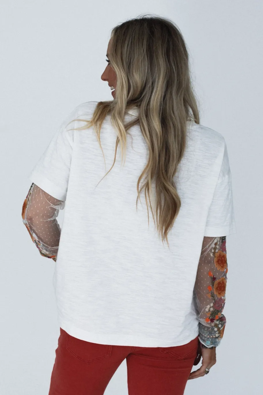 Kindred Floral Embroidered Top - Off White