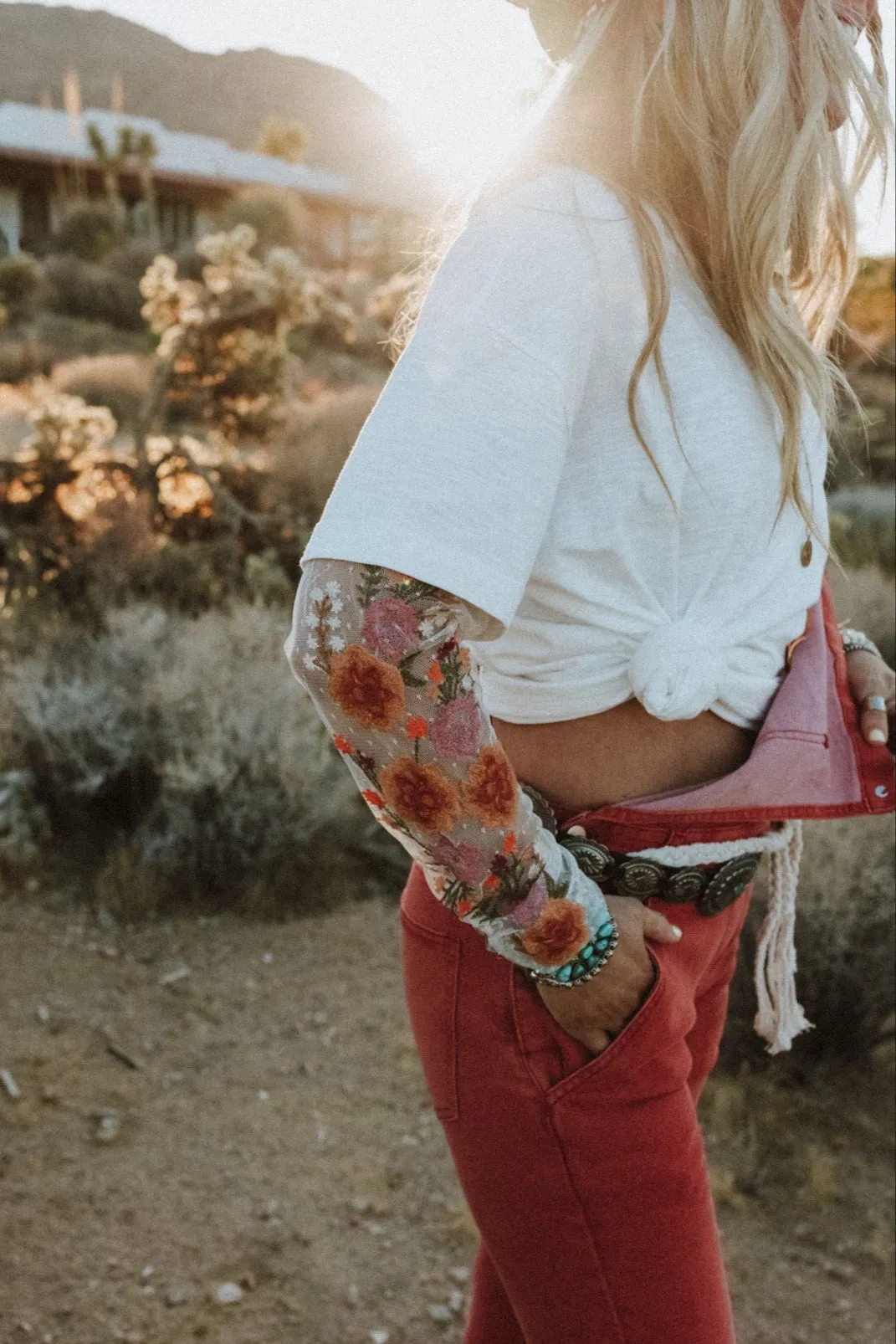Kindred Floral Embroidered Top - Off White