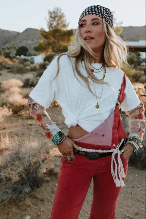 Kindred Floral Embroidered Top - Off White