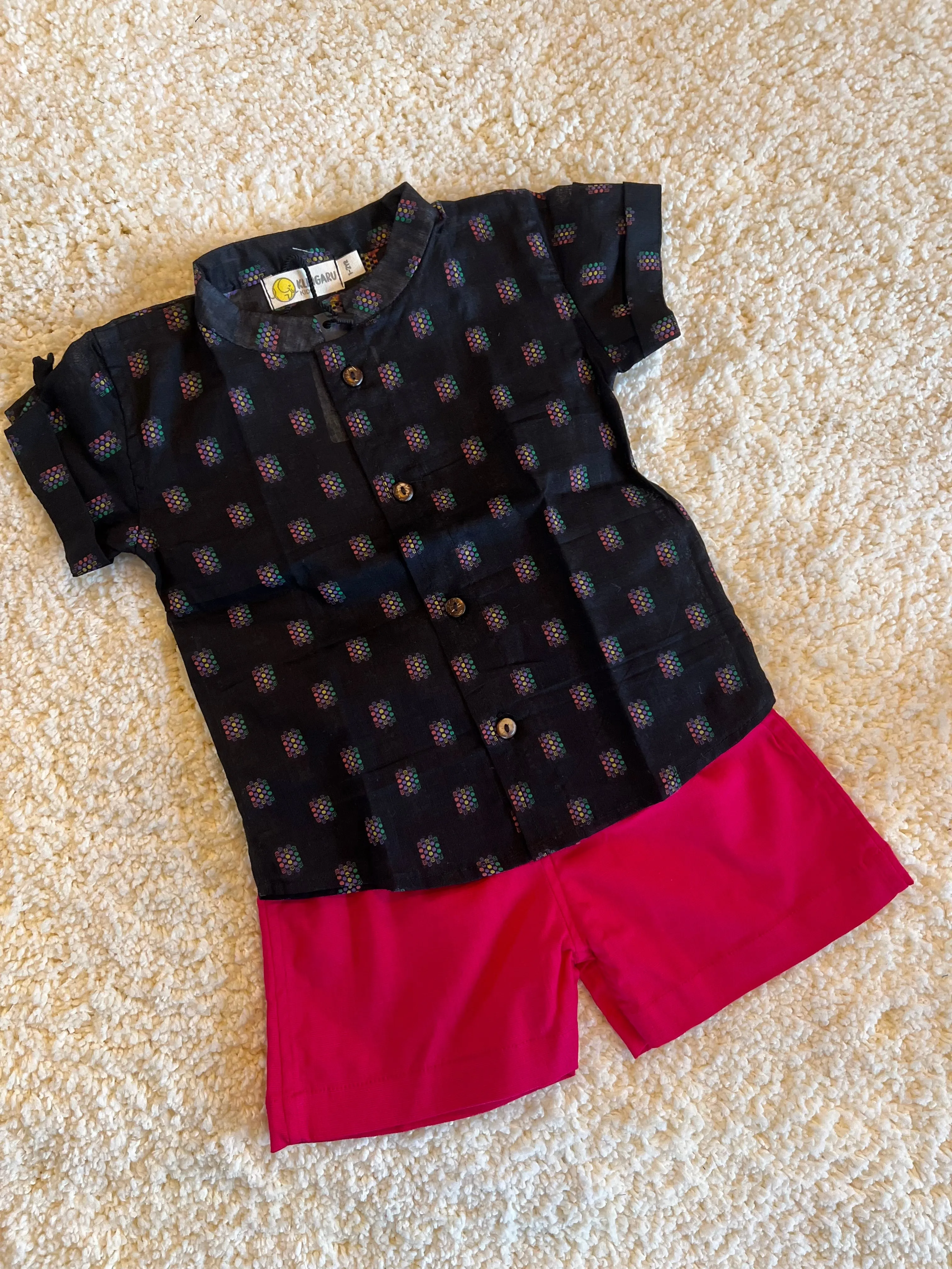 Klingaru Shirt - Black with Multicolour