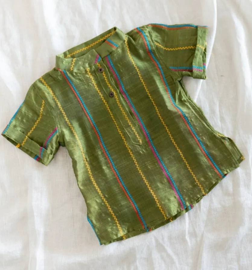 Klingaru Short Kurta - Henna Green