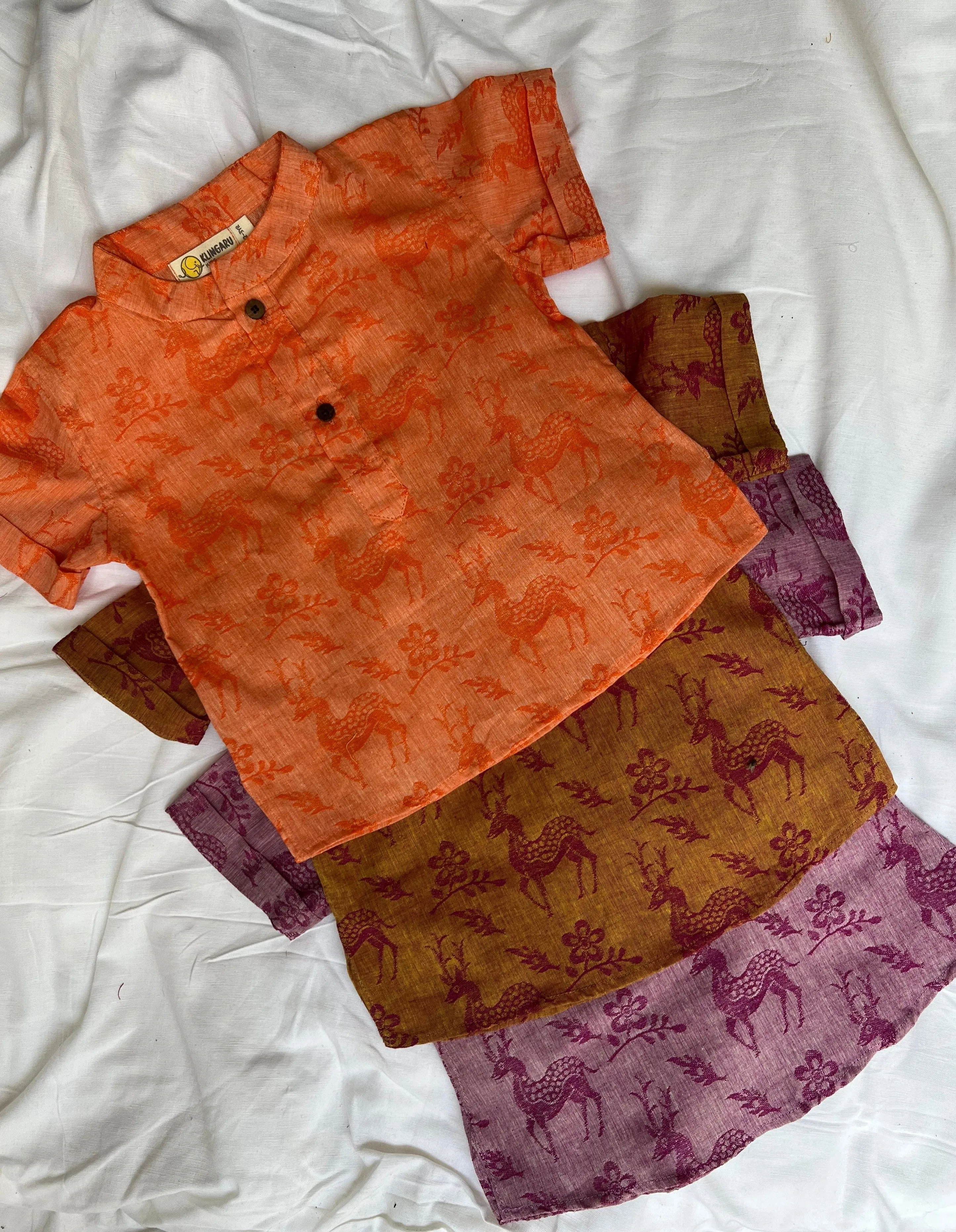 Klingaru Short Kurta - Jacquard Multicolor