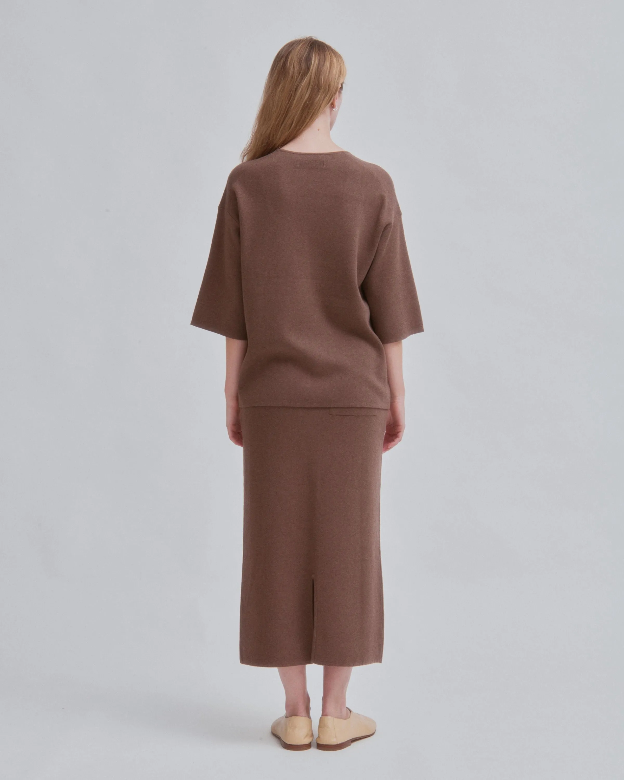 Knit Skirt in Wood
