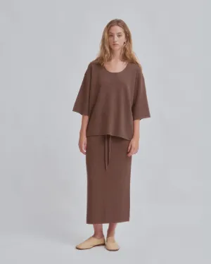 Knit Skirt in Wood