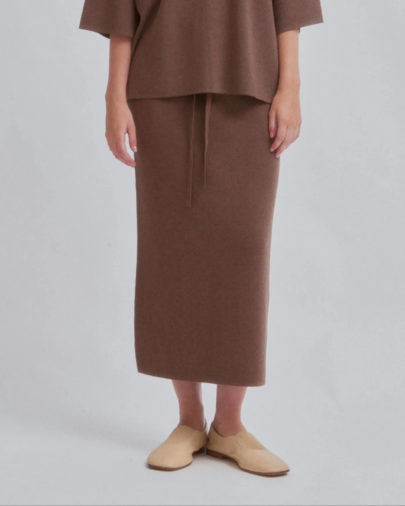 Knit Skirt in Wood