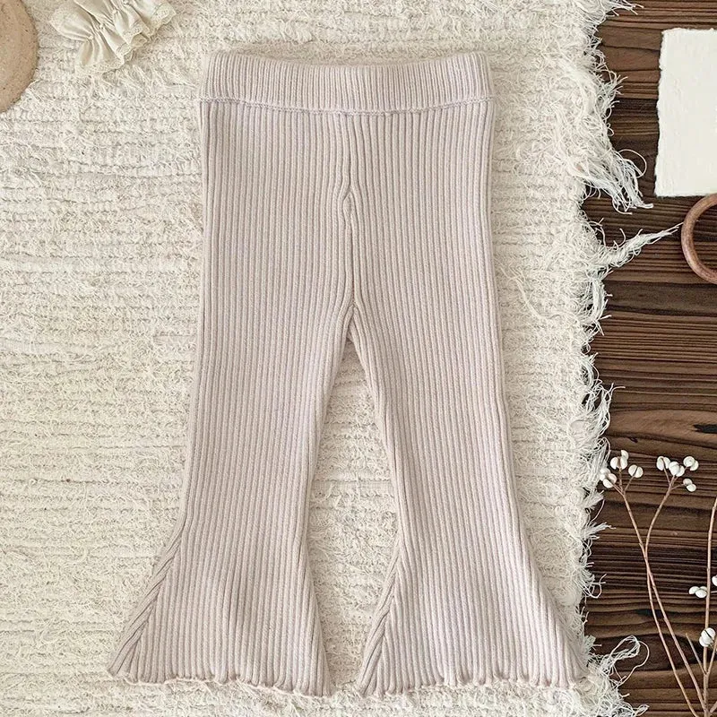 Knitted Bell Bottom Pants