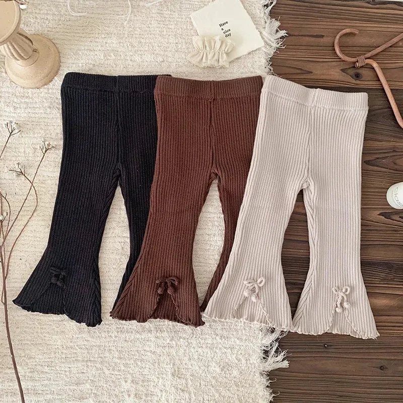 Knitted Bell Bottom Pants