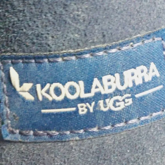 Koolaburra Ugg Remley Mini Blue Suede Fur Winter Boots O748
