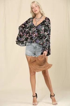 Kye Mi Boho Floral Print Top