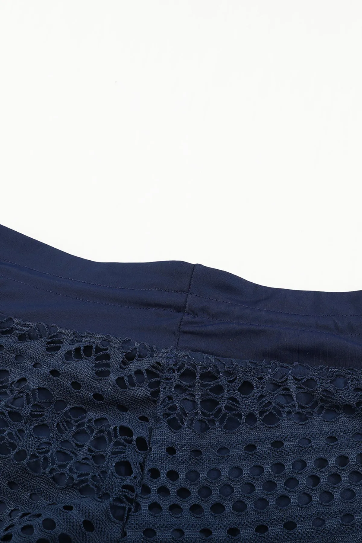 Lace Shorts Attached Swim Bottom
