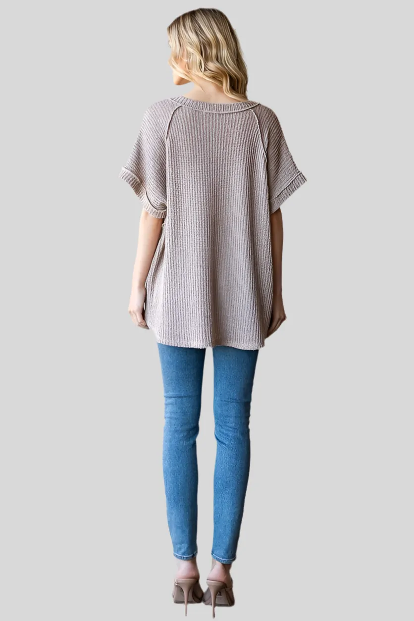 LAZY SUNDAYS TOP - OATMEAL